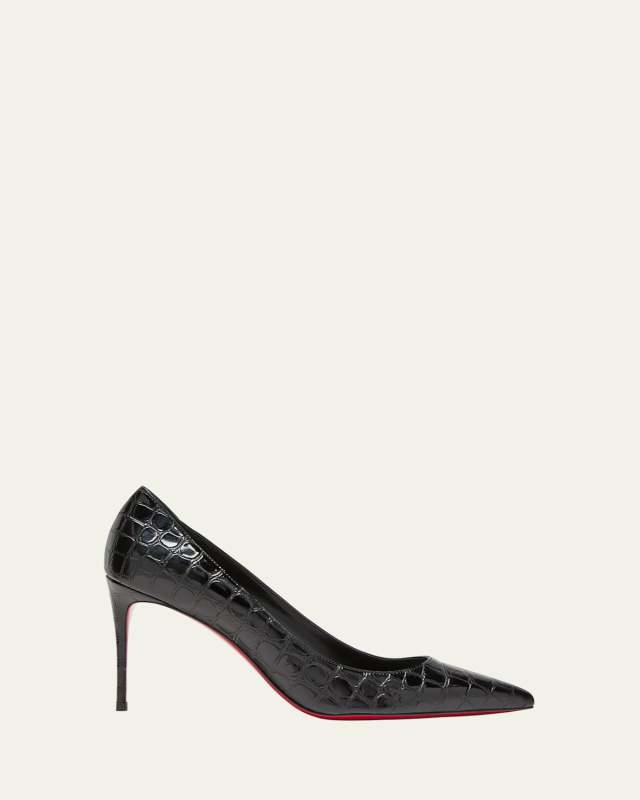 Kate Croco Red Sole Classic Pumps