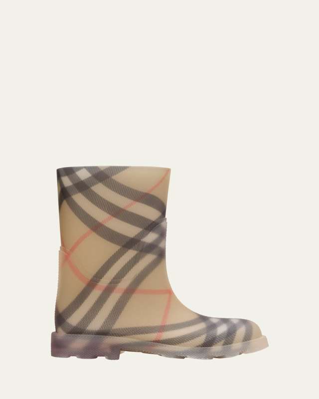 Kid's Marsh Check-Print Rain Boots, Toddler/Kids