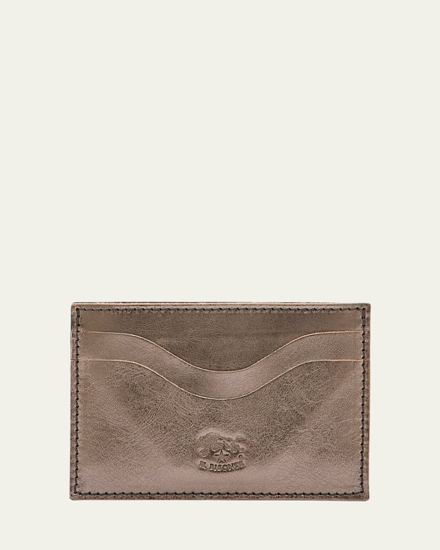 Salina Metallic Leather Card Case