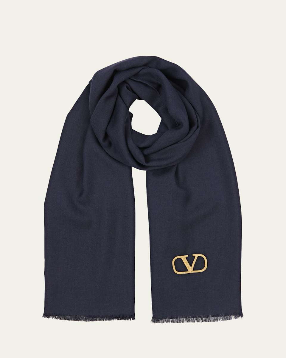 V-Logo Cashmere-Blend Stole