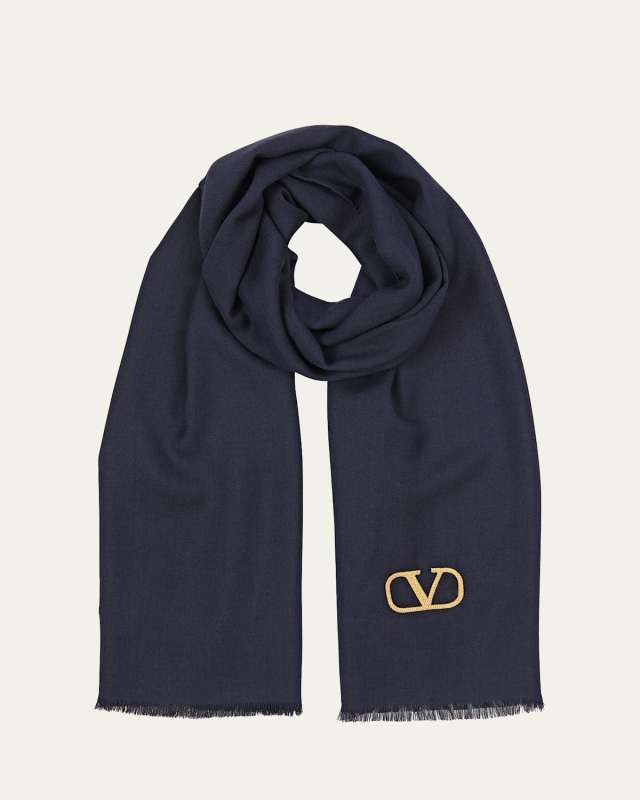 V-Logo Cashmere-Blend Stole
