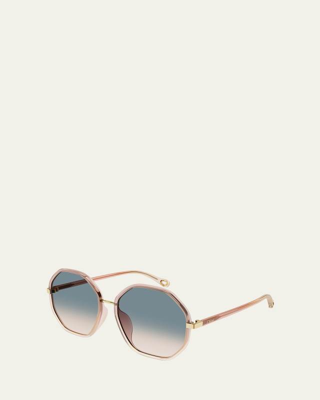 Ombré Round Injection Plastic Sunglasses