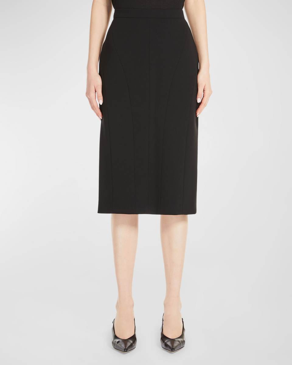 Skipper Seamed Midi Pencil Skirt