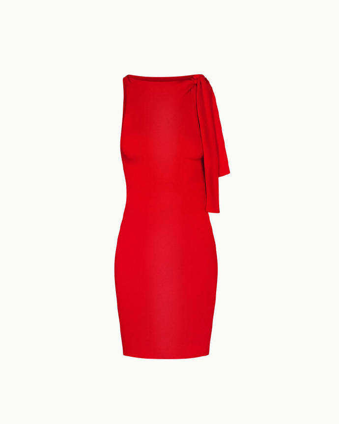 khy Sueded Stretch Knotted Mini Dress