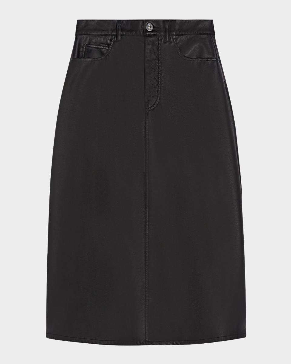 Canga Coated A-Line Midi Skirt