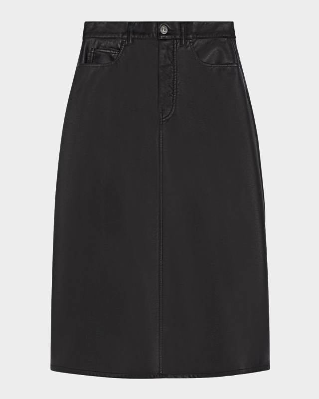 Canga Coated A-Line Midi Skirt