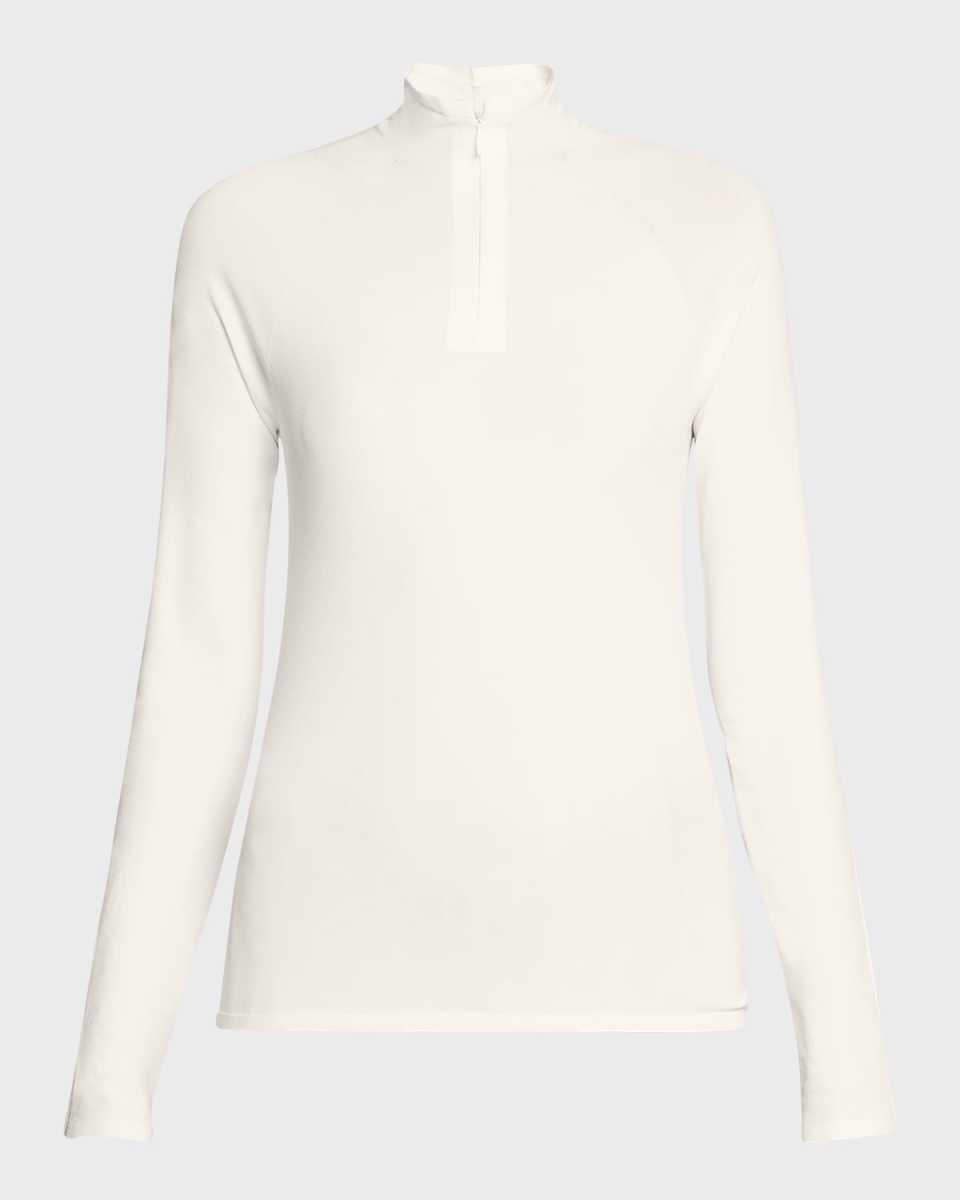 Patti Quarter-Zip Long-Sleeve Top