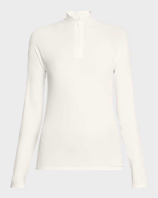 Patti Quarter-Zip Long-Sleeve Top