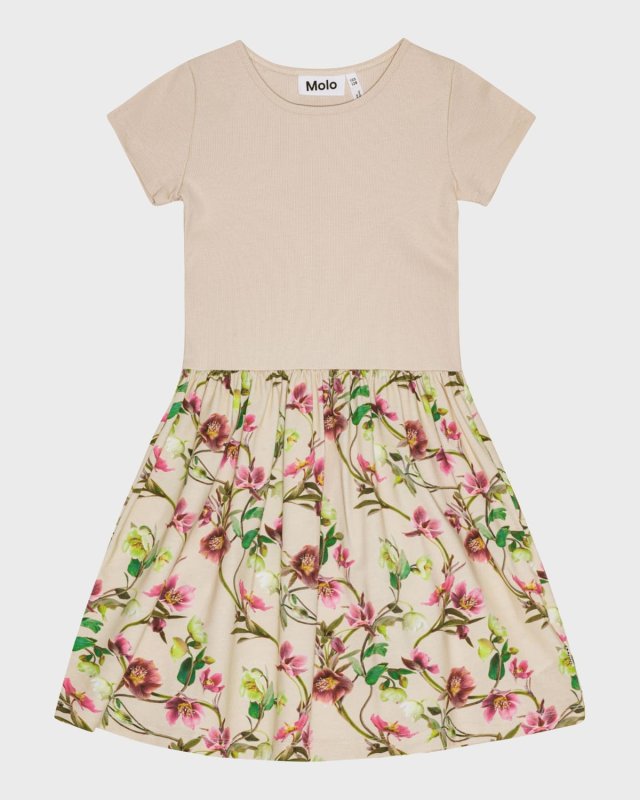 Girl's Cissa Combo Floral-Print Dress, Size 3T-6