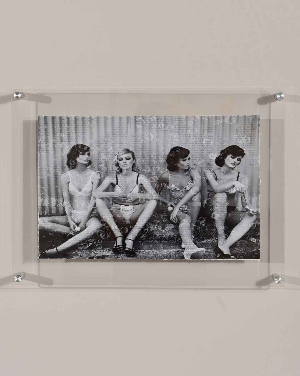"Bubbles Models" Print Photography Art in Plexi Frame