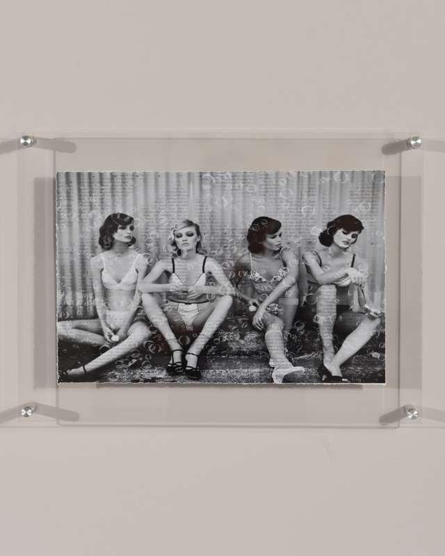 "Bubbles Models" Print Photography Art in Plexi Frame