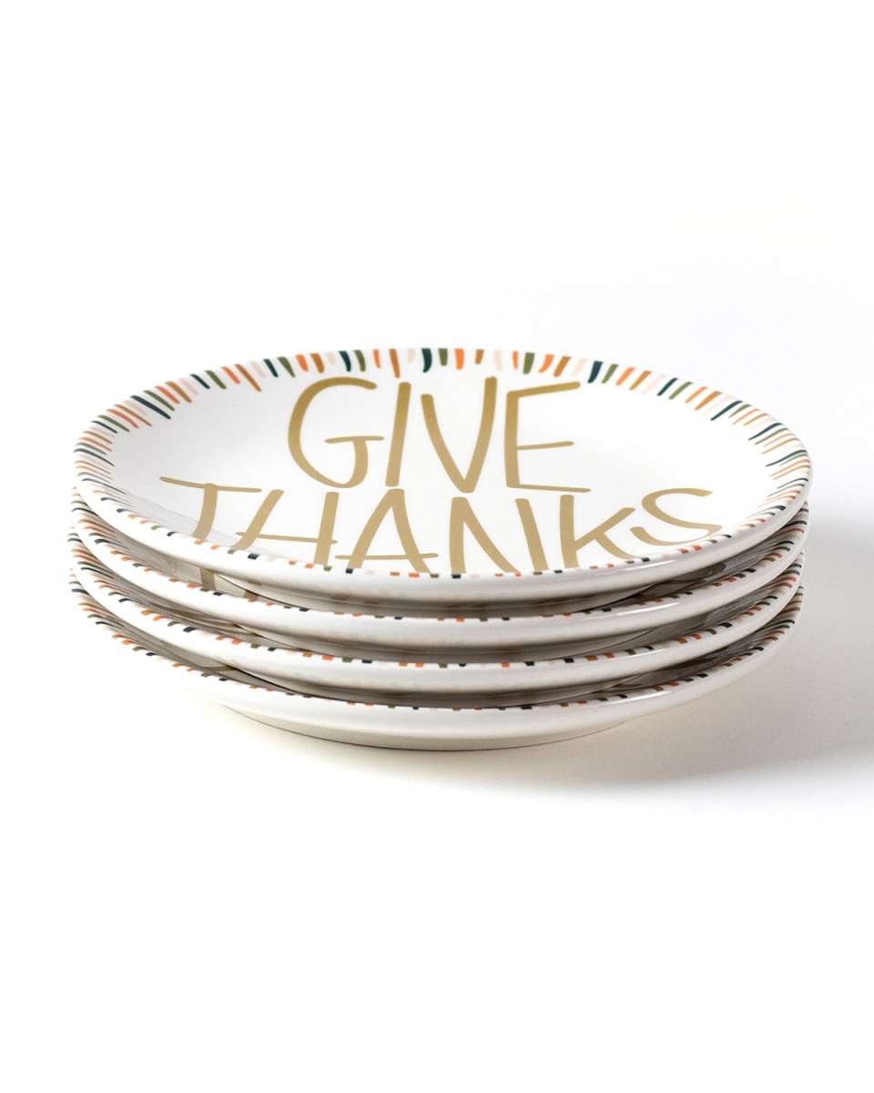 Dusk Give Thanks Salad Plates, Set of 4