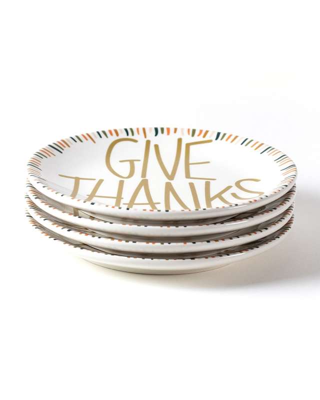 Dusk Give Thanks Salad Plates, Set of 4