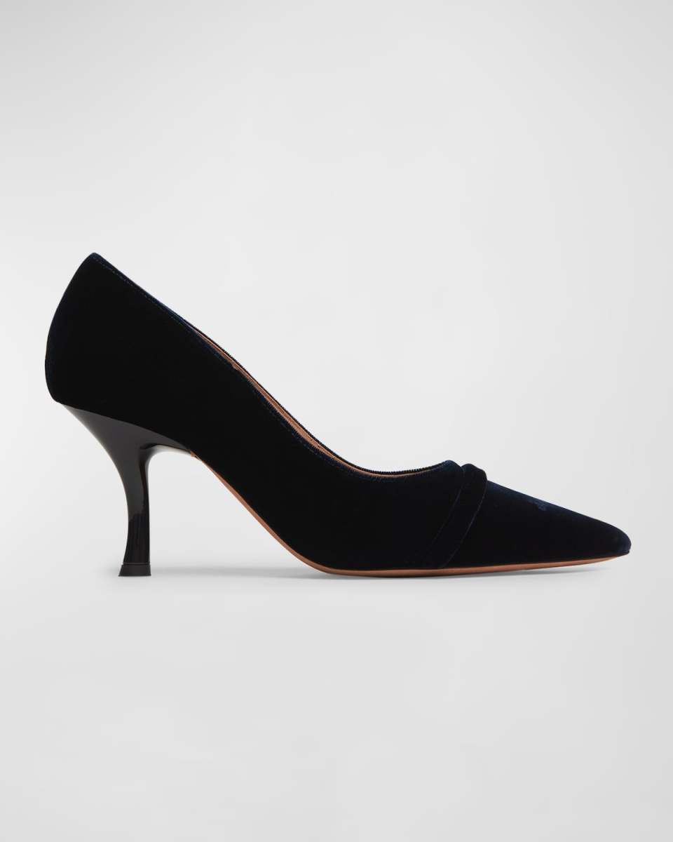 Velvet Band Stiletto Pumps