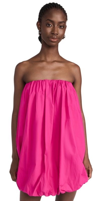 Susana Monaco Poplin Bubble Dress Fuchsia