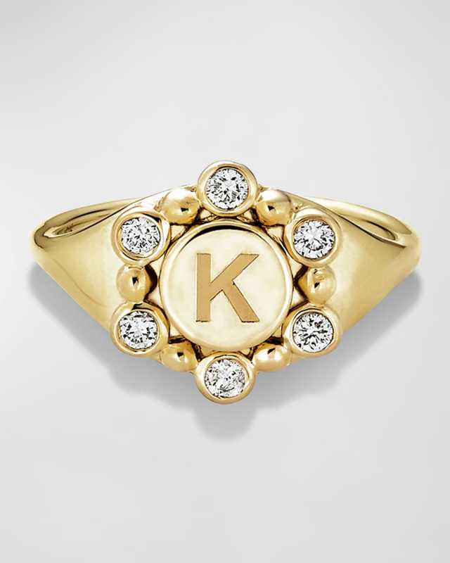 Diamond Orbit Signet Ring
