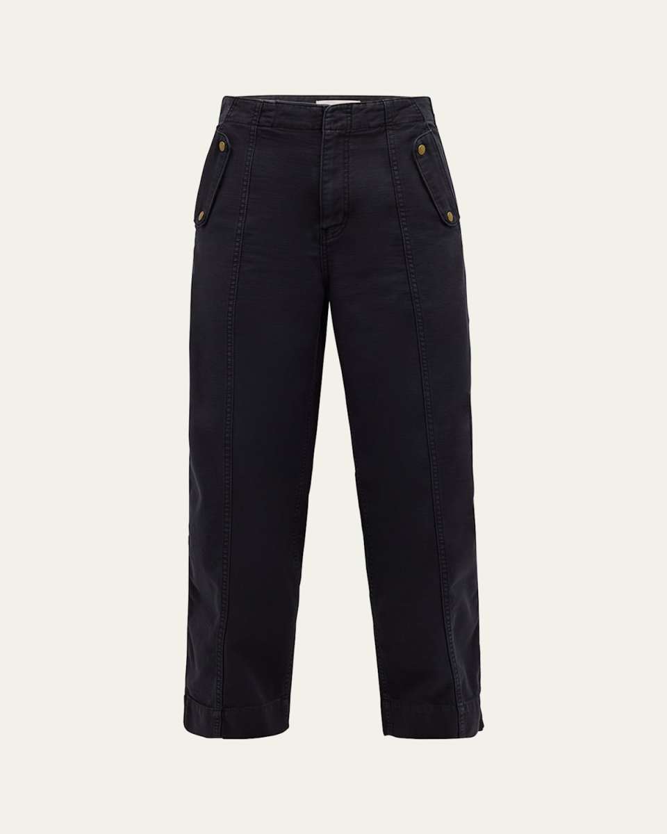 Barrel-Leg Utility Pants