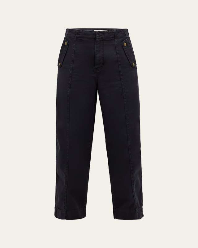 Barrel-Leg Utility Pants