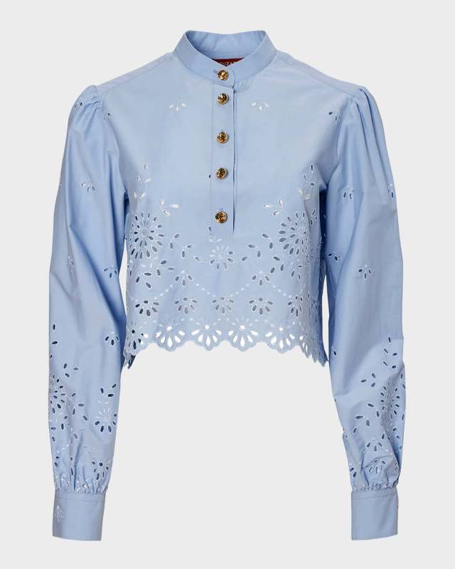 Margot Cutout Scallop Cropped Top