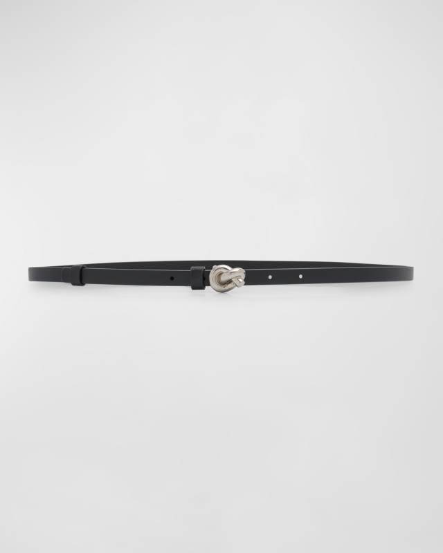 Knot Buckle Leather Belt