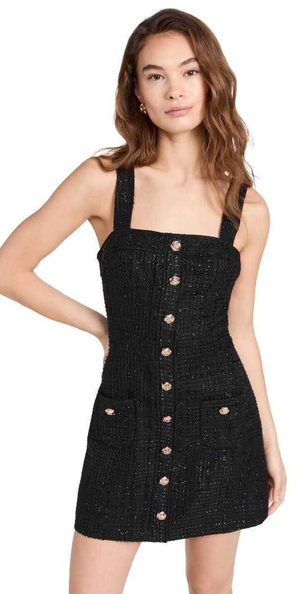 Amanda Uprichard Archie Dress In Watkins Tweed Watkins Tweed
