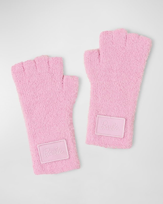 Girl's CozyChic Barbie Fingerless Gloves