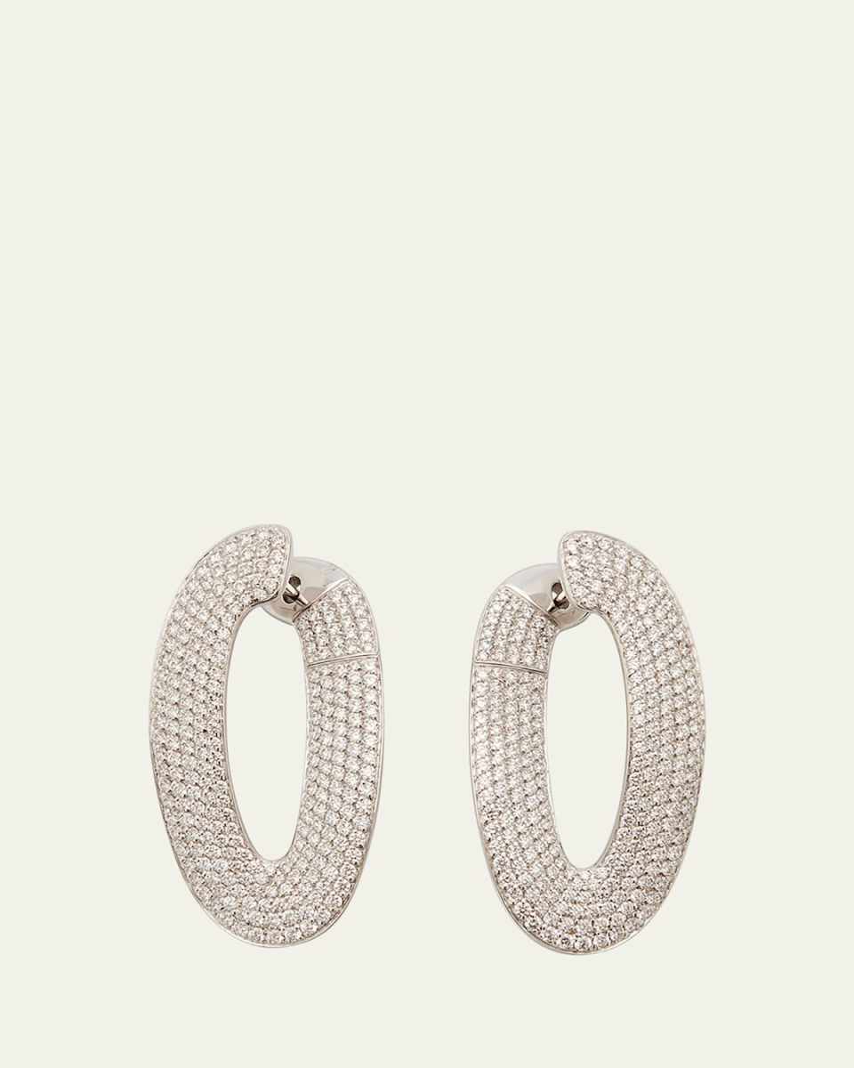 Olympia 18k White Gold Diamond Earclips