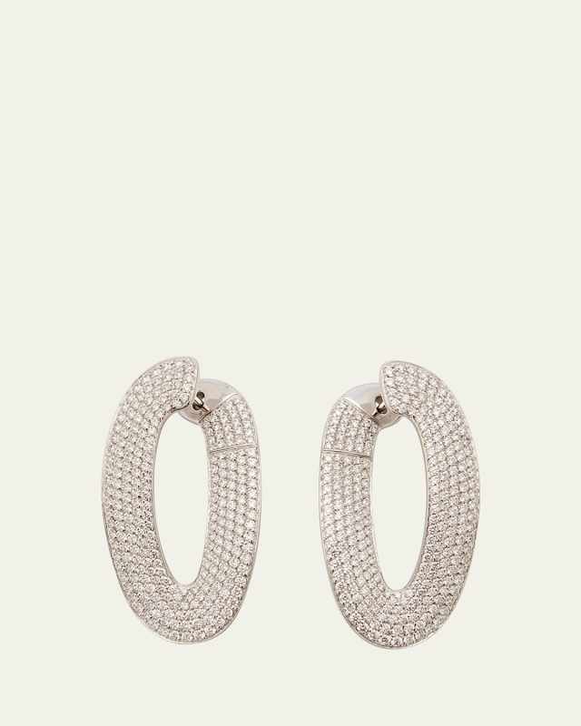 Olympia 18k White Gold Diamond Earclips