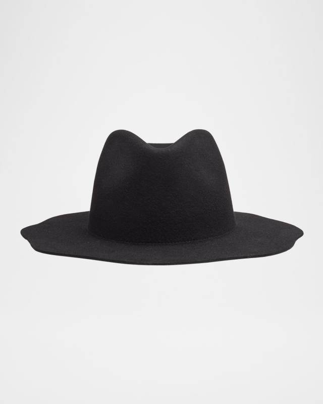 Emilio Embroidered Wool Fedora