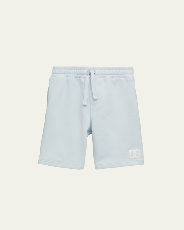 Boy's Embroidered Logo Jogger Shorts, Size 3M-30M