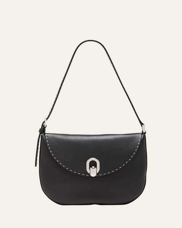Tondo Small Stitched Leather Hobo Bag