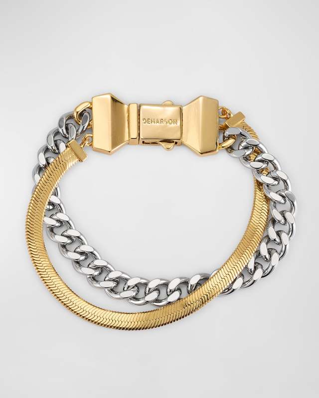 Nadine Layered Two-Tone Bracelet