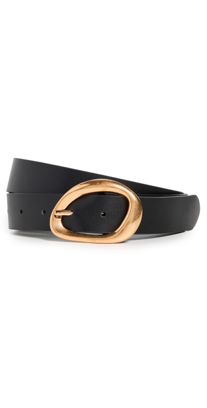 Good American Underwater Gold Loop Belt Black001