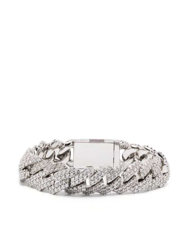 Prong Pavé gemstones bracelet