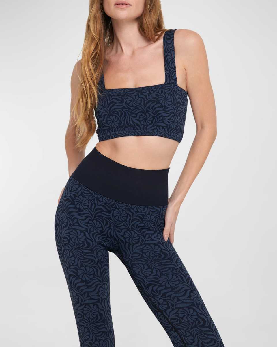 Ria Seamless Floral Jacquard Sports Br
