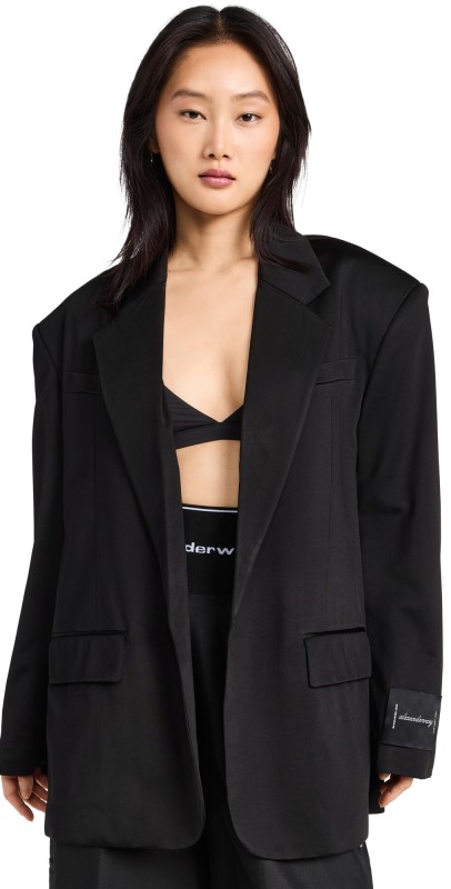 Alexander Wang Drapey Oversized Blazer Black