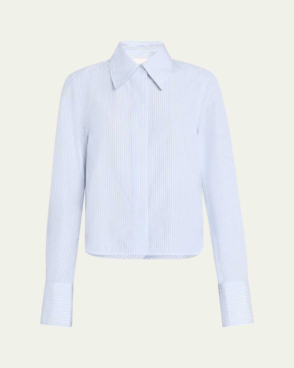 Stripe Button Down Poplin Shirt