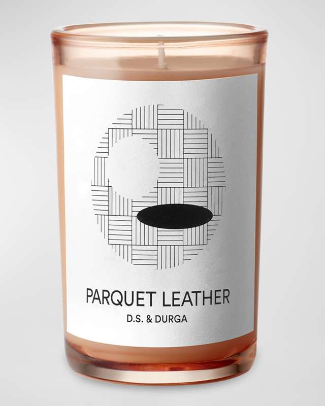 Parquet Leather Candle, 7 oz.