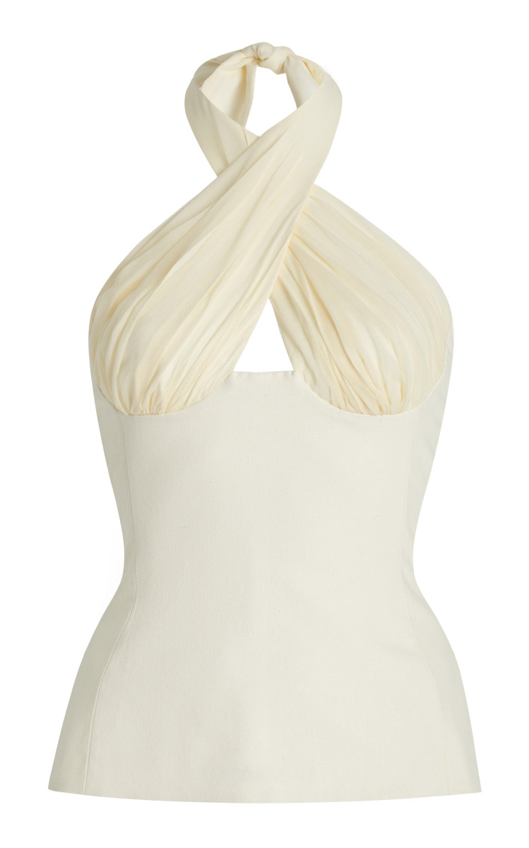 Tae Park Exclusive Silk Halter Top