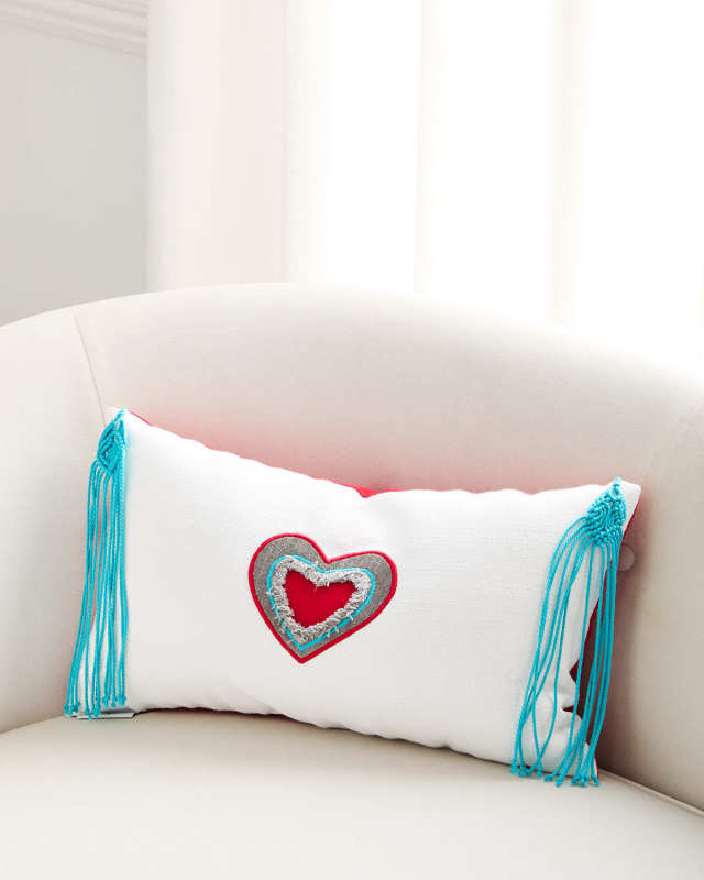 Wild Heart Indoor/Outdoor Lumbar Pillow, 12" x 20"