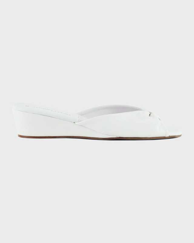Leather Open-Toe Slippers