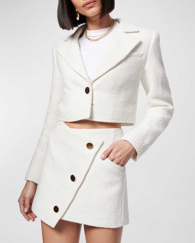 Briella Shrunken Slit-Cuff Blazer