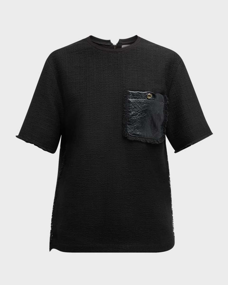 Boxy Tweed Pocket Tee