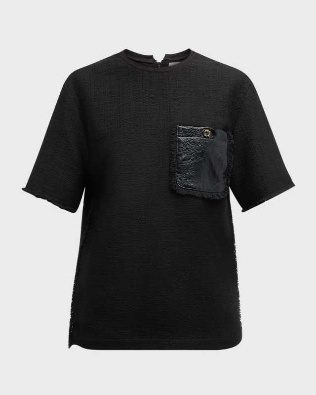Boxy Tweed Pocket Tee
