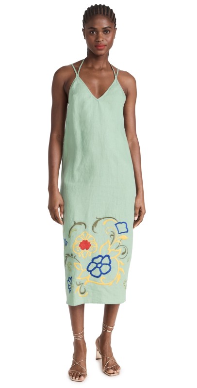 Fanm Mon Gunesh Dress Sage Leaf