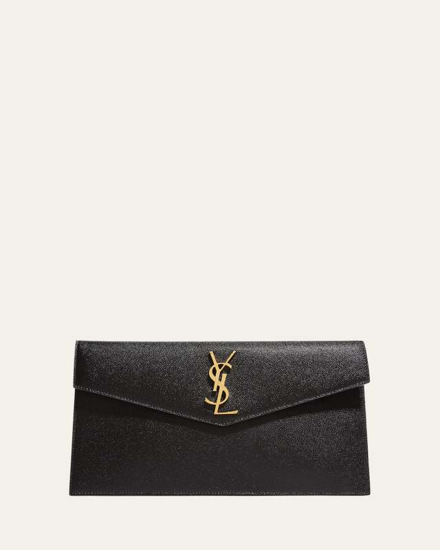 Uptown YSL Pouch in Grained Leather