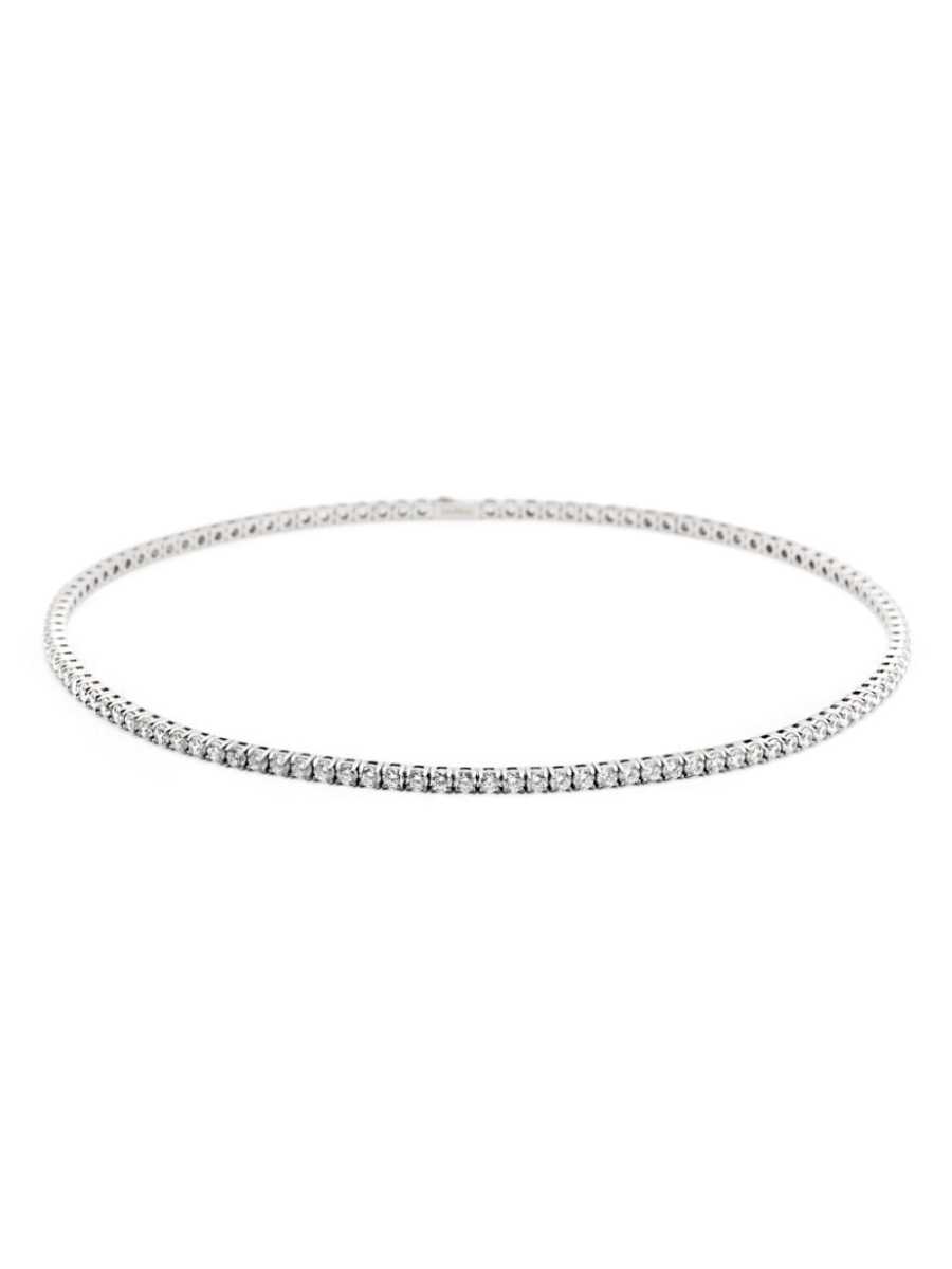 Tennis crystal-embellished necklace
