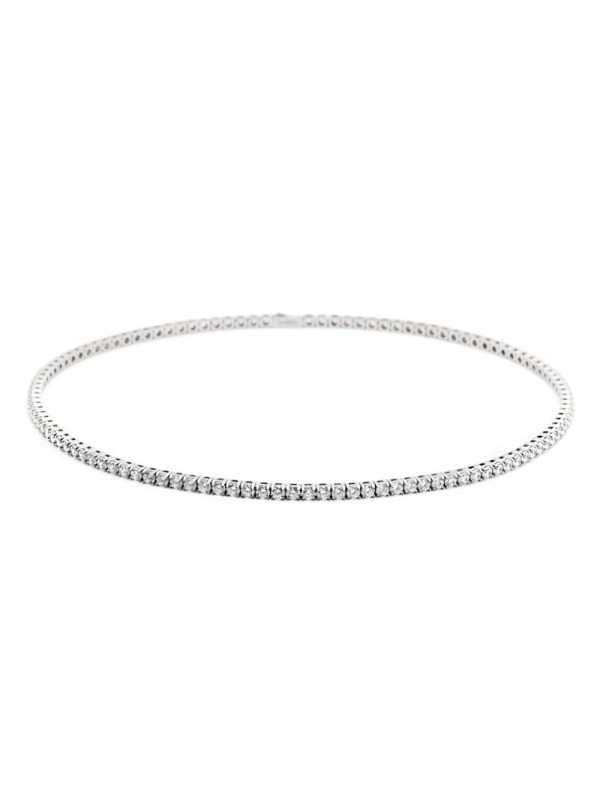 Tennis crystal-embellished necklace