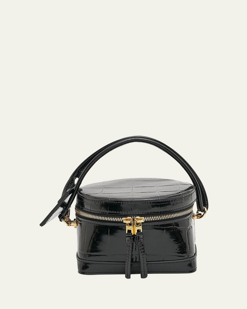 Le Vanito Croc-Embossed Shoulder Bag