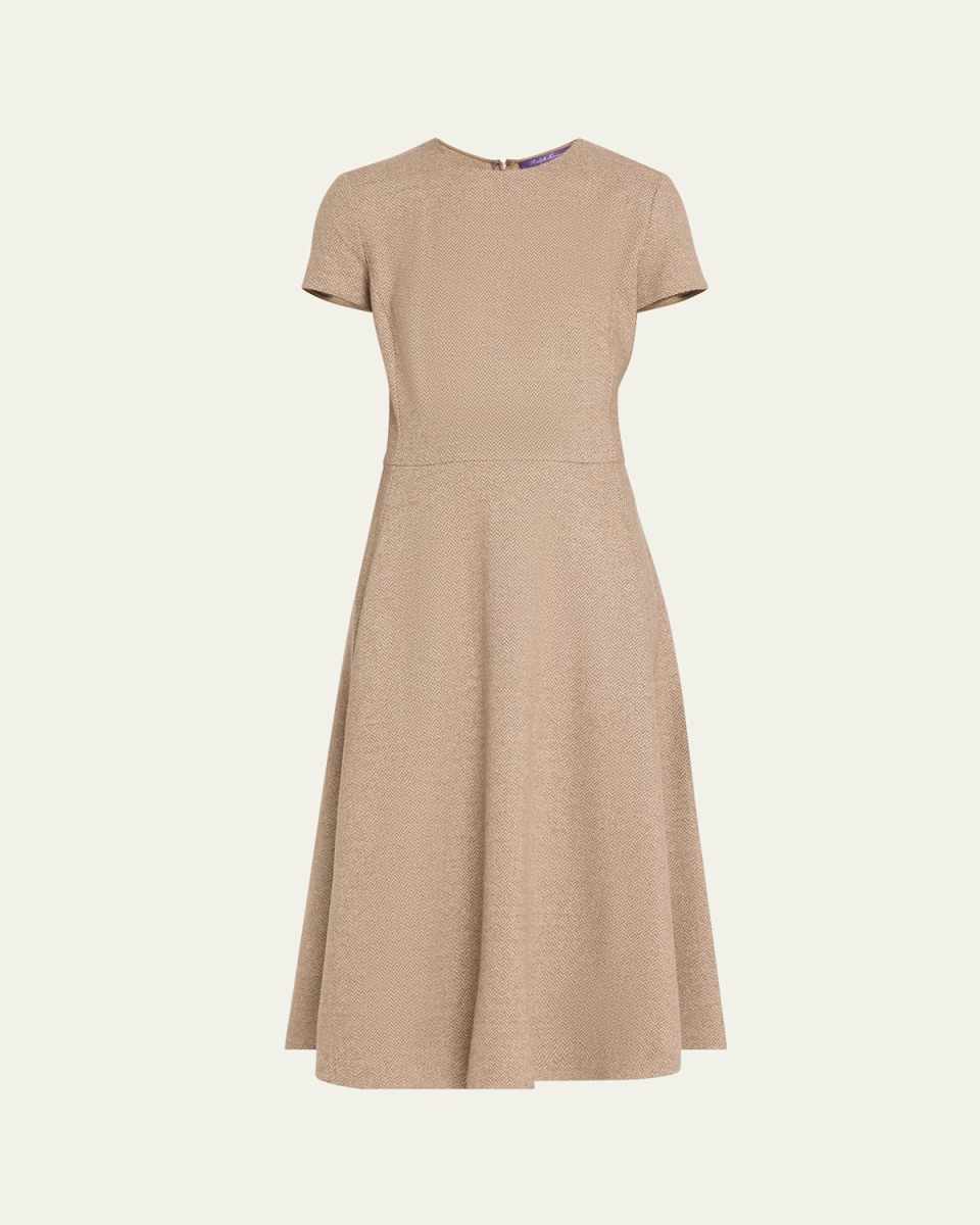 Margaret Herringbone Jersey Day Dress